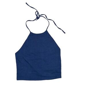 Navy Blue Halter Top
